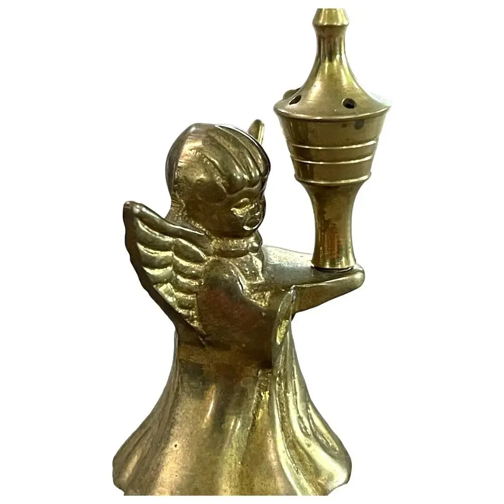 Vintage Brass Angel Figure Candle Snuffer 3” Tall - Picture 4 of 6